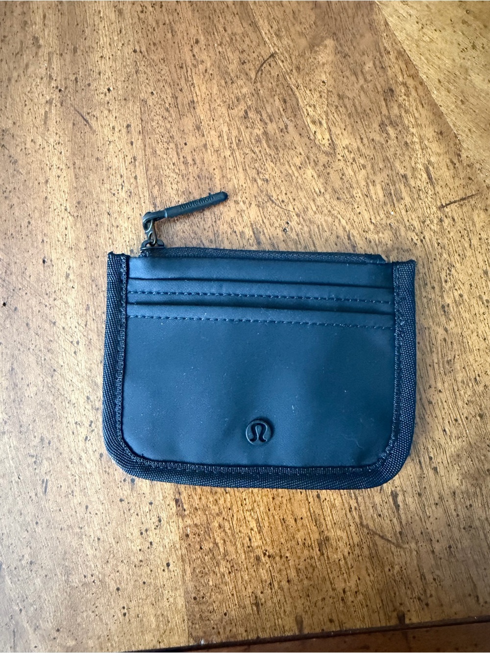 lululemon athletica Black Compact Zip Card Holder